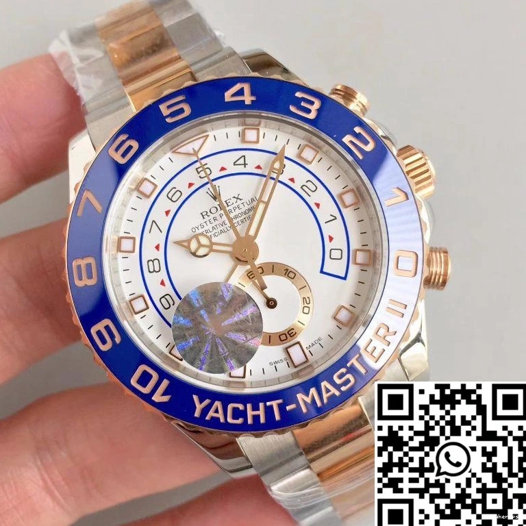 JF Yacht Master Gold Factory Dial 116681 White II Rolex Rose 1221